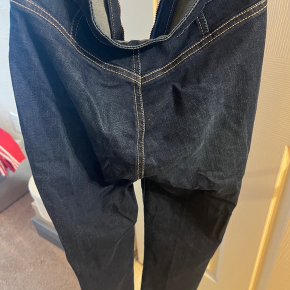 Guess Dark Blue Denim Jumpsuit with Gold Zipper - Picture 2 of 7